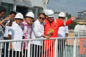 Penggelaran Kabel Optik Segmen Bawah Laut Palapa Ring Barat Dimulai