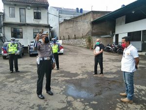 Cegah Covid-19, Unit Dikyasa Satlantas Polres Cianjur Periksa Penerapan SOP Perusahaan Oto Bus