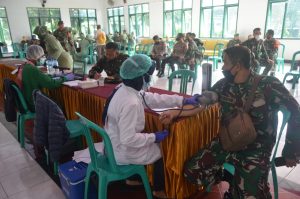 Hari Juang Kartika TNI AD, Kodim 0608/Cianjur Gelar Baksos Donor Darah