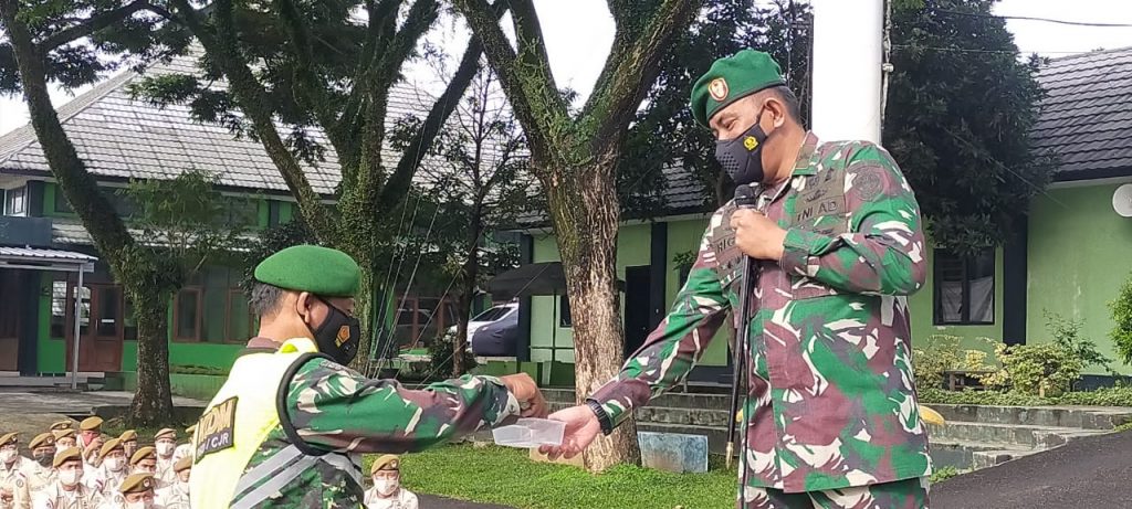 Kodim 0608/Cianjur Gelar Apel Pagi Sekaligus Jam Komandan