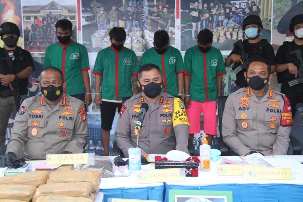 Polres Jakbar Berhasil Bongkar Jaringan Narkoba di Sumut, 144,5 Ton Ganja Disita
