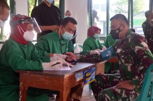 Kembali, Ratusan Prajurit Kodim 0608/Cianjur di Vaksinasi Covid-19 Tahap II