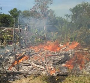 Dua Rumah Milik Warga Naringgul Ludes Dilalap Si Jago Merah