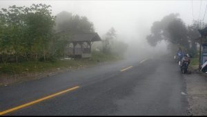 Waspada, Jalur Jalan Nasional Naringgul-Bandung Diselimuti Kabut Tebal