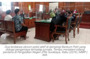 Dua Oknum Polisi di Jatim Diadili Atas Kasus Penganiayaan Terhadap Jurnalis