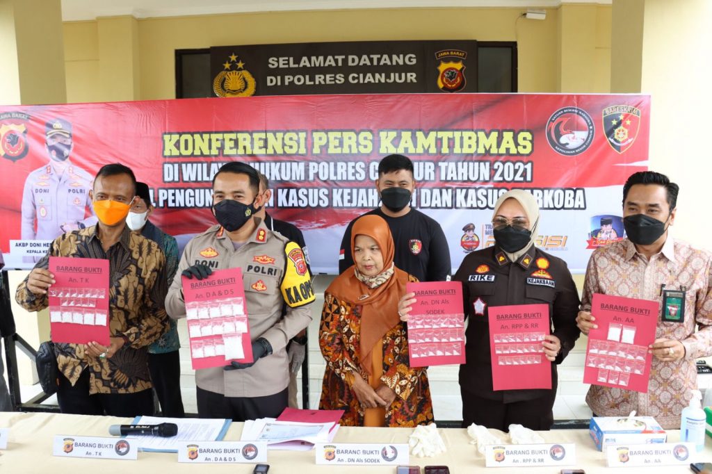 Polres Cianjur Ungkap Kasus Selama Tahun 2021