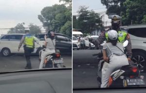 Viral, Pengendara Motor Acungkan Jari Tengah ke Polantas Saat Ditegur Tidak Pakai Helm
