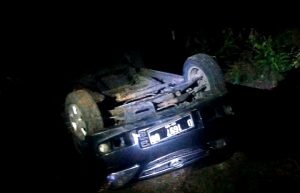 Diduga Ngantuk, Minibus Masuk Jurang Simpang Jolok di Naringgul