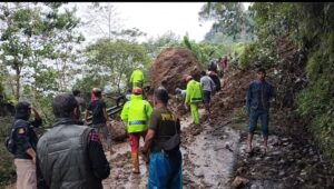 Tebing Ambruk, Jalan Nasional Naringgul Lumpuh Total