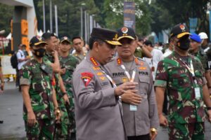 Kodim 0501/JP Bersama Personel Gabungan Kodam Jaya Gelar PAM Waskita Presiden RI di Senayan Jakarta