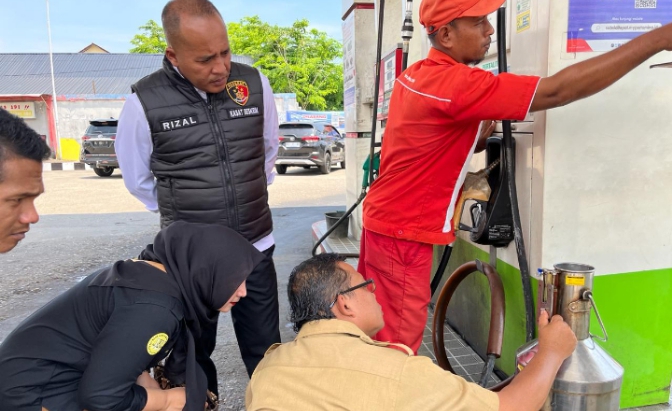 Antisipasi Kecurangan, Kasat Reskrim Polres Aceh Timur Cek Sejumlah SPBU