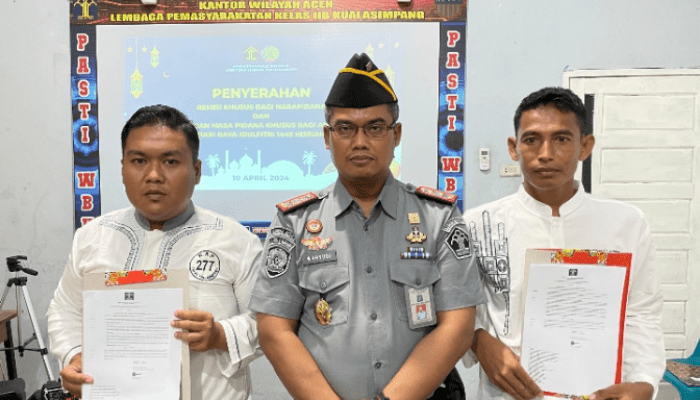 Idul Fitri 1445 H, Lapas Kualasimpang Gelar Shalat Ied Berjamaah dan Pemberian Remisi