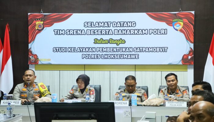 Tim Srena dan Baharkam Polri Studi Kelayakan Pembentukan Satpamobvit di Polres Lhokseumawe