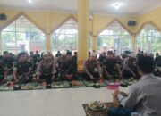 Sinergitas TNI/Polri, Brimob Kompi 2 Batalyon B Pelopor Aramiyah Serta TNI Kodim 0104/Atim Gelar Pembinaan Rohani dan Doa Bersama