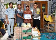 Kapolres Aceh Timur dan Jasa Raharja Berikan Santunan Kepada Keluarga Korban Kecelakaan di Peudawa