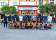 Polres Aceh Utara Tangkap 14 Orang Penjudi Online di Sembilan Lokasi