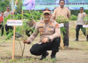 HUT Bhayangkara ke-78, Polres Lhokseumawe Gelar Penanaman Pohon