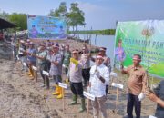 Sambut HUT Bhayangkara Ke-78, Polres Aceh Tamiang tanam 1.000 Pohon Mangrove