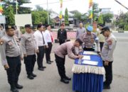 Penandatanganan Fakta Integritas Anti Narkoba oleh Personil Polsek Banda Sakti