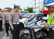 Dalam Rangka Operasi Patuh Selawah Kasat Lantas Polres Lhokseumawe Pimpin Apel dan Cek Kesiapan Kendaraan
