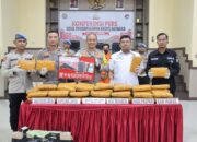 Polres Langsa Amankan 60 Paket Ganja dan Satu Pucuk Senpi Rakitan