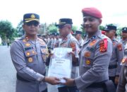 Kapolres Aceh Utara Gelar Pengecekan Kelengkapan dan Kebutuhan Personel Pengamanan TPS