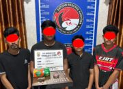 Gerebek Rumah Warga, Polsek Ranto Peureulak Amankan Empat Pemuda dan 20 Paket Sabu