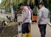 Kapolsek Nisam Pantau Dampak Banjir di Pemukiman dan Persawahan Warga