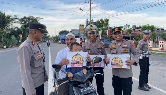 Polres Aceh Utara Gencarkan Sosialisasi Layanan Hotline Mudik Polri 110