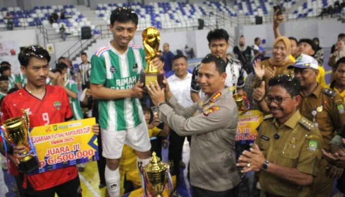 Sukses Digelar, Turnamen Futsal Kapolres Cup 2025 Resmi Ditutup