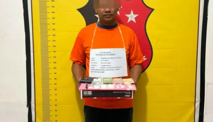 Polsek Kualuh Ledong Tangkap Seorang Pria Bawa Sabu 34 Gram.