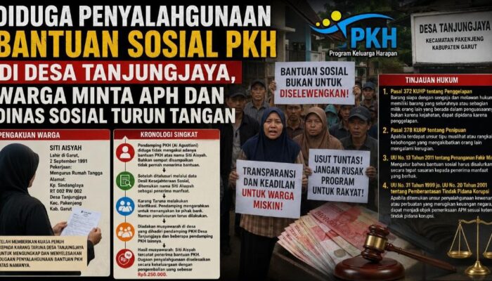 Diduga Penyalahgunaan Dana PKH di Desa Tanjungjaya Garut, Warga Minta Dinsos dan APH Bertindak