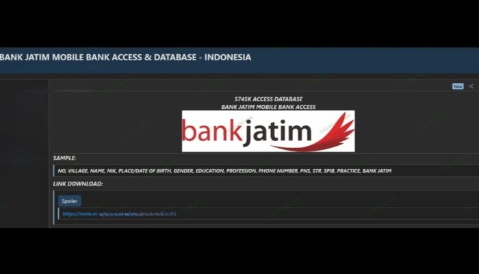 Beredar Isu Kebocoran 5,7 Juta Data Nasabah Mobile Banking, Bank Jatim Sebut Lakukan Investigasi
