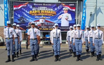 Siapkan Generasi Berkarakter dan Disiplin, Lanal Tegal Gelar Lomba Ketangkasan Baris Berbaris Antar SMA/SMK