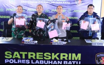 Kapolres Labuhanbatu Pimpin Press Release Pengungkapan Kasus Dugaan Penganiayaan