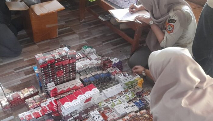 Tim Gabungan Satpol PP dan Bea Cukai Amankan 57.204 Batang Rokok Ilegal di Pemalang