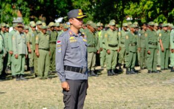 Kawal Pilkades Serentak Pemalang 2026, Ribuan Anggota Satlinmas Ikuti Gelar Pasukan