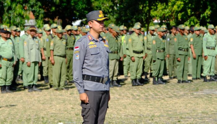Kawal Pilkades Serentak Pemalang 2026, Ribuan Anggota Satlinmas Ikuti Gelar Pasukan