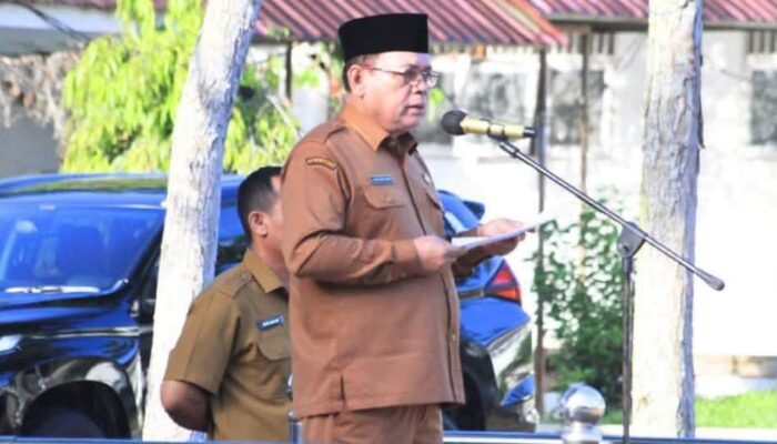 Pimpin Apel Pagi Terakhir, Sekda Labuhanbatu Pamit Memasuki Masa Purna Bakti