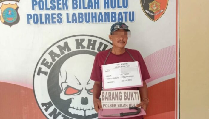 Polsek Bilah Hulu Amankan Pelaku Kasus Pengancaman Di Bilah Hulu