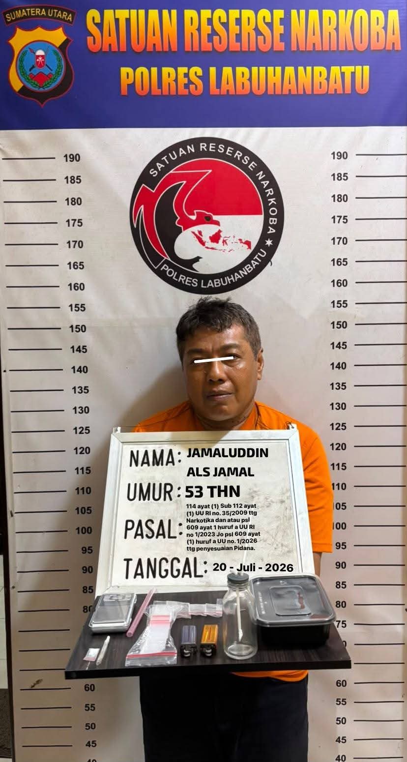 RESIDIVIS-KEMBALI-BERMAIN-SABU-JAMALUDDIN-RINGKUS-TIM-SATRESNARKOBA-POLRES-LABUHANBATU