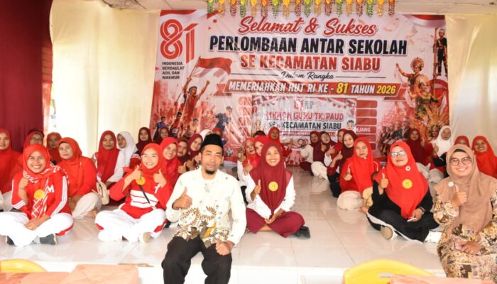 Keseruan Lomba Bunda PAUD dan Guru TK Siabu Meriahkan HUT RI ke-81