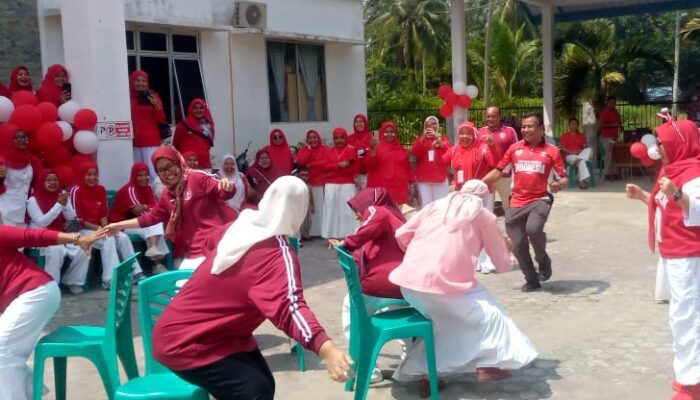 Semarak HUT Ke-81 RI, Puskesmas Siabu Madina Gelar Lomba Penuh Keceriaan