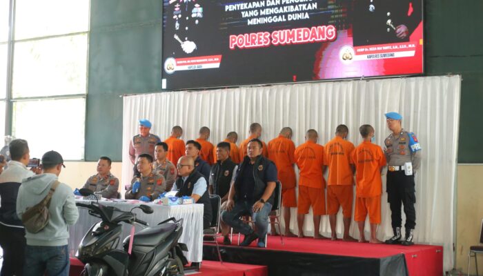 Polres Sumedang Tetapkan 8 Tersangka Kasus Pembunuhan, Satu Pelaku Masuk DPO
