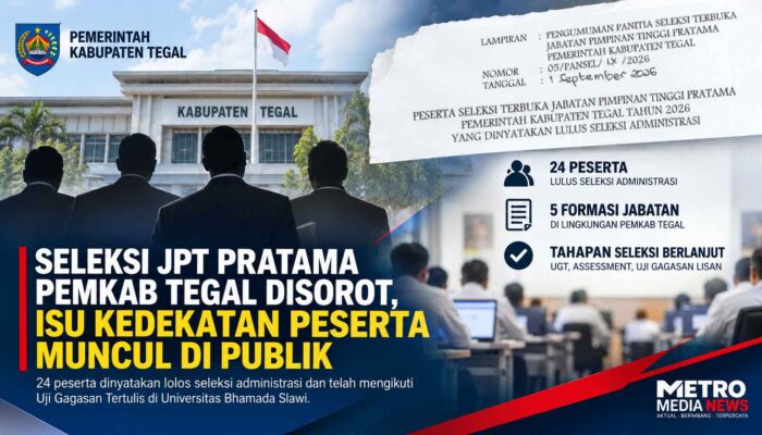 Empat Peserta JPT Tegal Disorot, Isu Kedekatan dengan Lingkar Kekuasaan Mencuat
