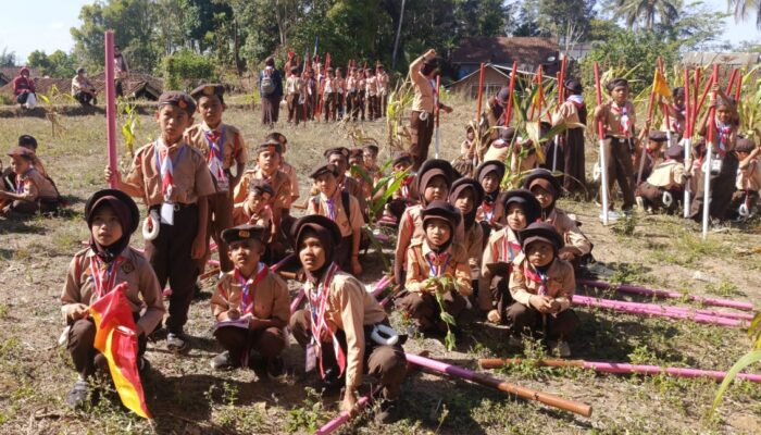 SDN 1 Gunamekar Bungbulang Ikuti Penjelajahan dan Pentas Seni Jambore Pramuka